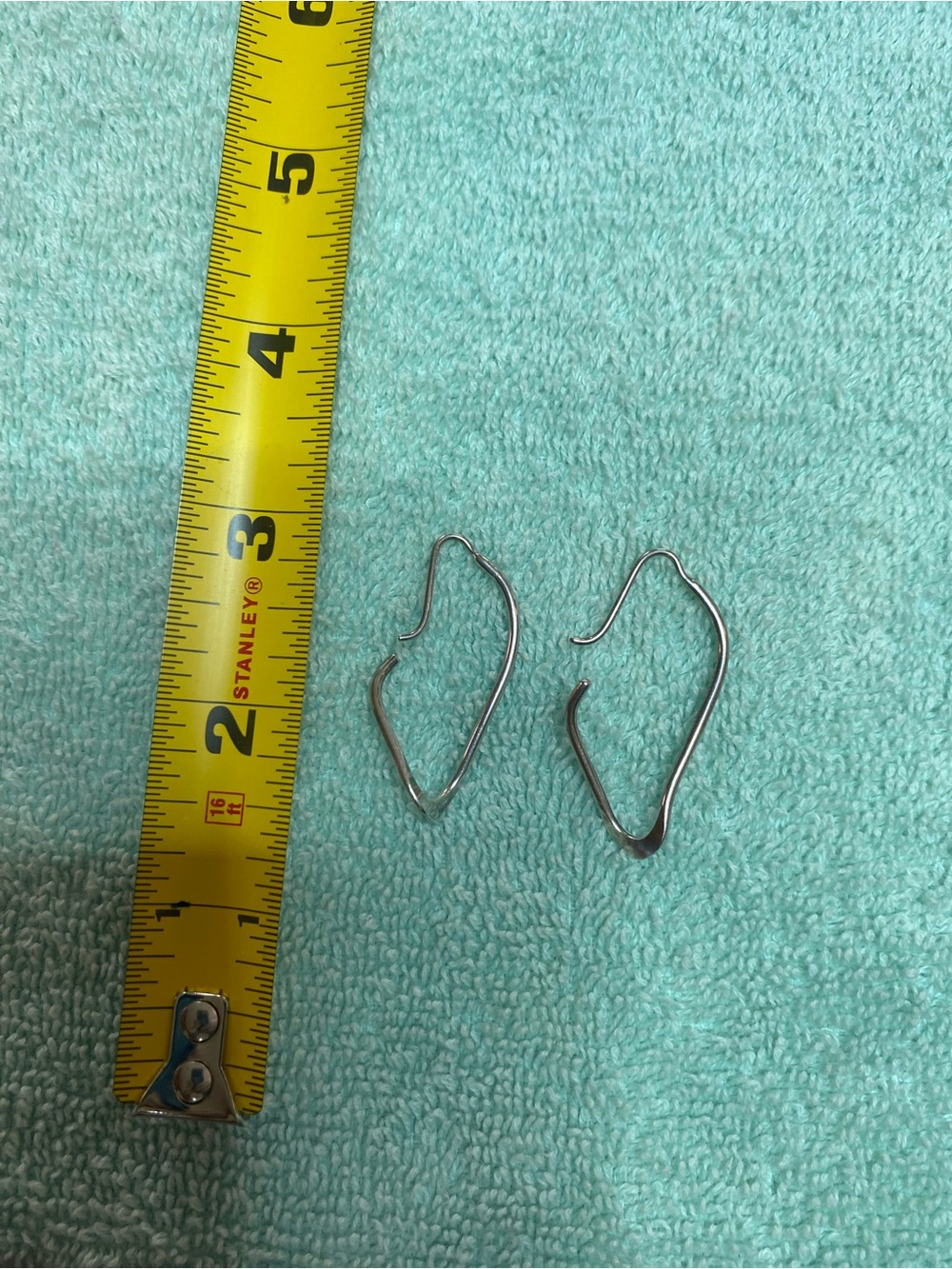 Unmarked Sterling Silver Abstract Earrings